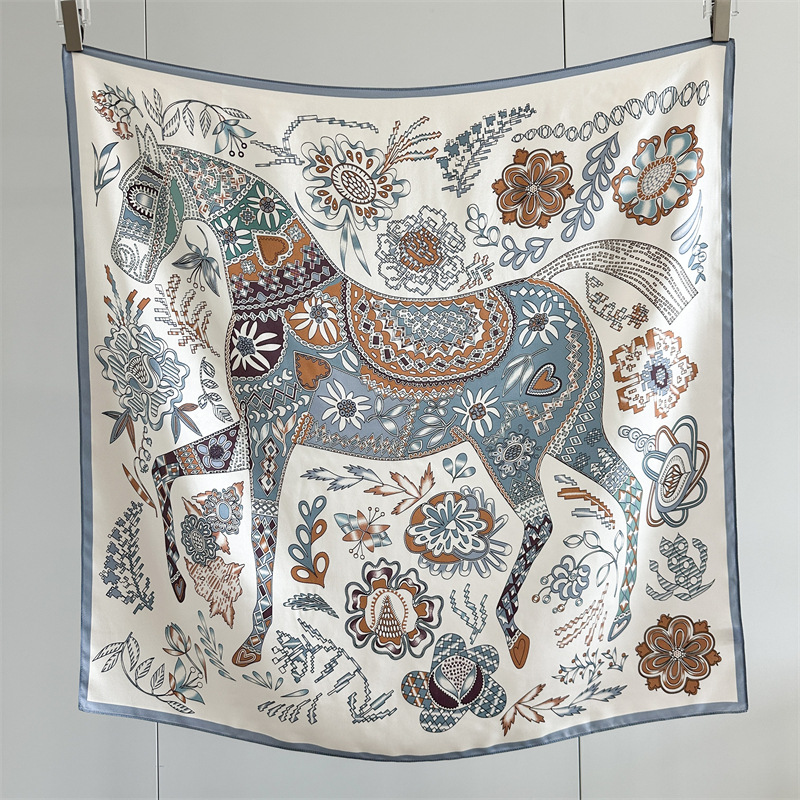 Travel Accessories Gifts For Women - Pferdemuster Damen 90CM Bandanas 90 Schals