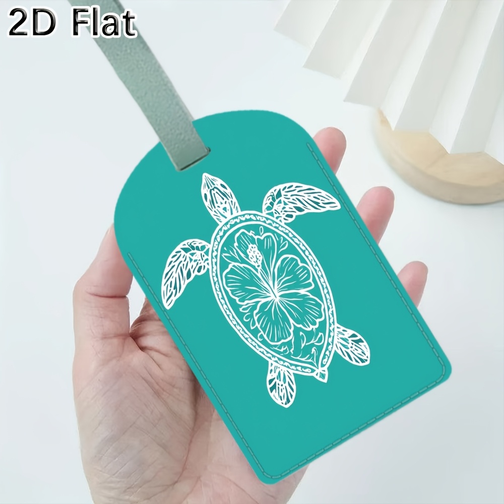 Travel Accessories Drawing - Reisegepäckanhänger mit Zeichnung eines Schildkröten- und