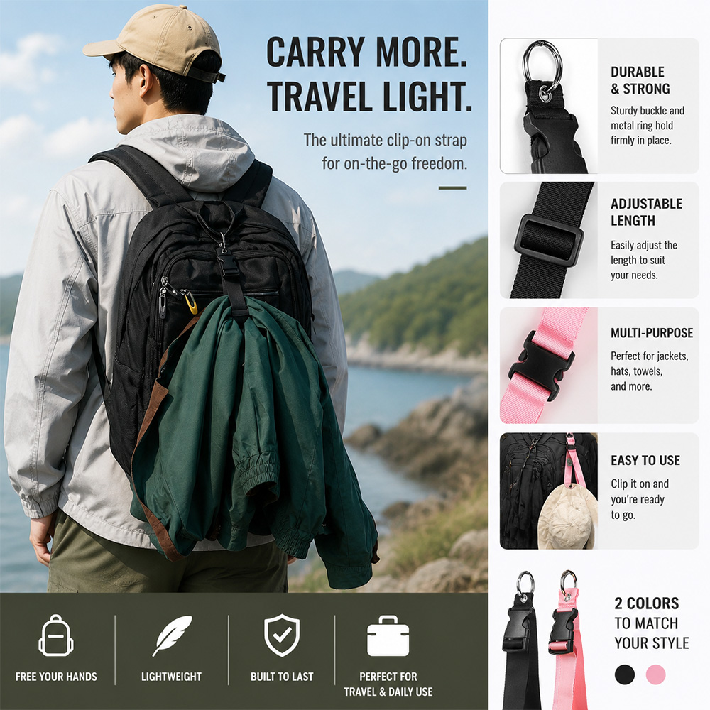 Travel Accessories Gifts For Women - Tragbarer Anti-Diebstahl-Gepäckgurt, langlebige Outdoor-Schnalle, für Männer