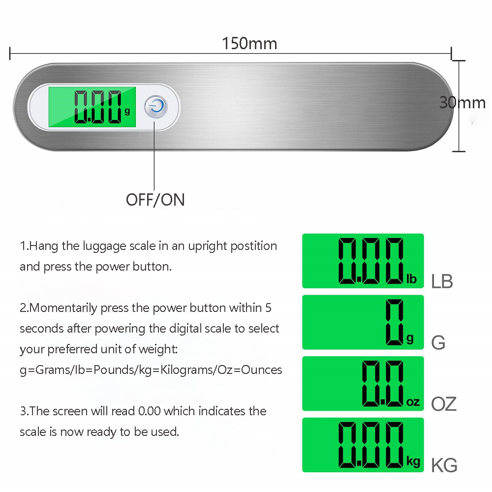 Tragbare digitale hängende Waa – Luggage Scale Hanging Bewertung und Preis