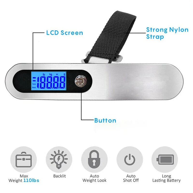 Tragbare 50 kg 10 g Digitalwaa – Luggage Scale Hanging Bewertung und Preis