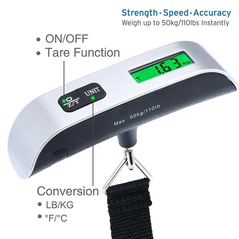 50kg 10g Tragbare Digitale Hän – Luggage Scale Hanging Bewertung und Preis